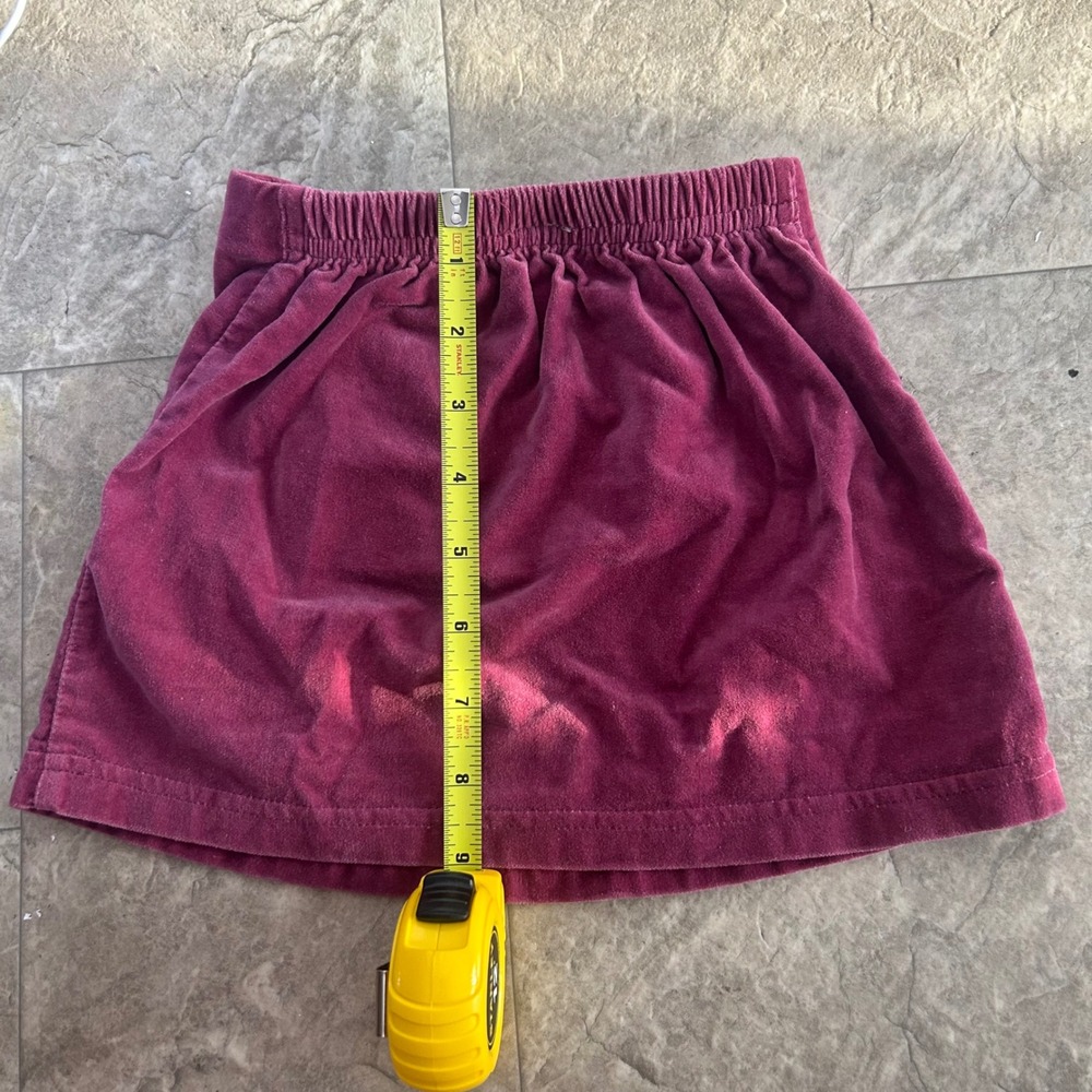 90s Disney Classic Pooh Skirt Kids Maroon Corduroy Velvet Embroidered 18M - Picture 4 of 5